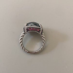 Judith Ripka Hematite and Rhodolite ring